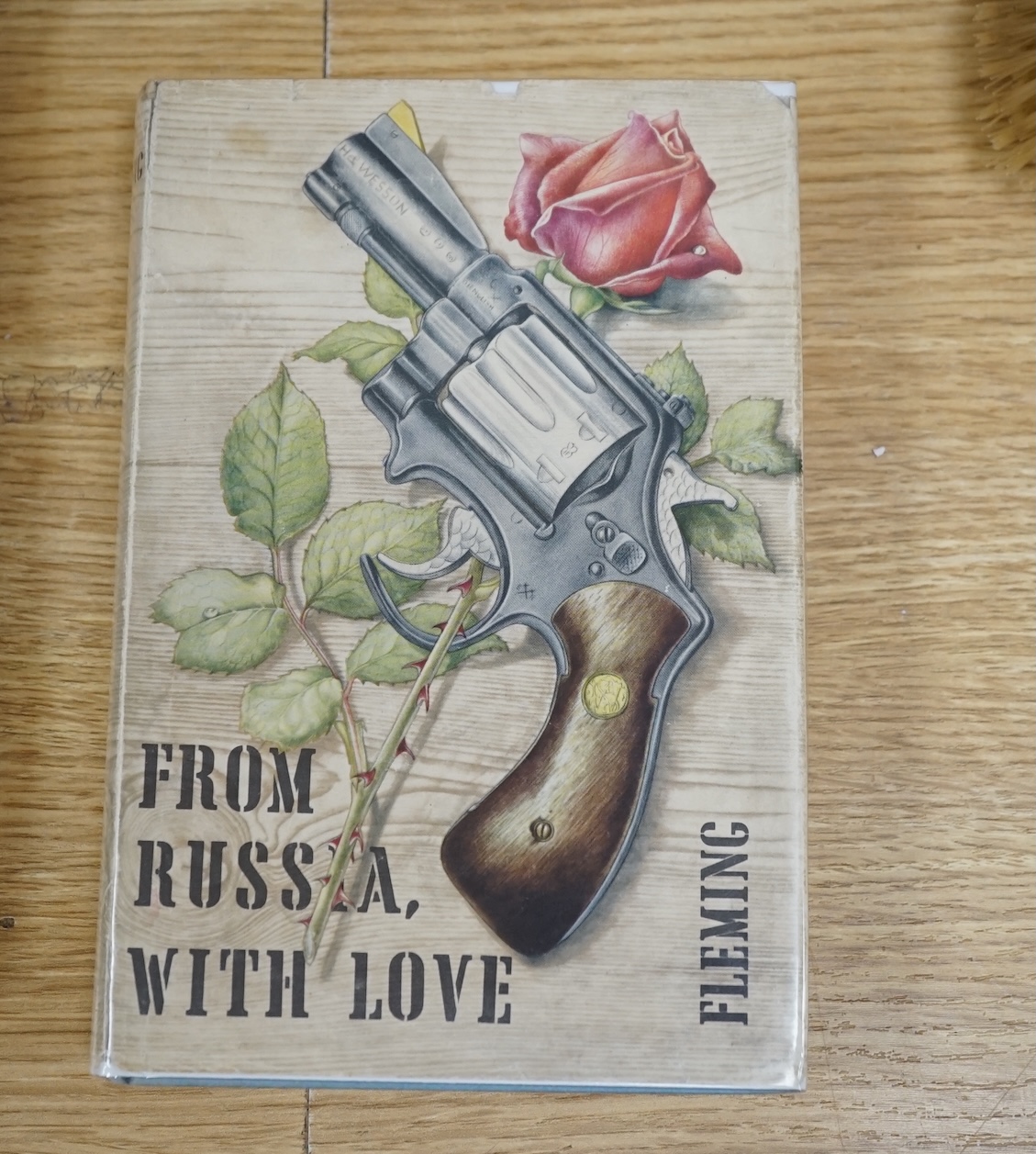 Fleming, Ian - From Russia With Love, Book Club 1st edition, with d.j,; Dr No, sixth ed., with d.j.; The Spy Who Loved Me, 2nd ed.; O.H.M.S.S., 1st ed.; The Man With The Golden Gun, 1st ed. (5) Condition - fair to good